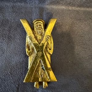 Vintage Brass Door Knocker of Saint Andrew